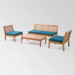 Caswell 4pc Acacia Wood Chat Set - Christopher Knight Home -Outdoor Furniture Store GUEST e7723625 791d 4be7 98a3 06d7f9a9a07c