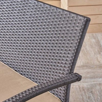 Cordoba 6pc Wicker Conversation Set - Brown/Tan - Christopher Knight Home 4 Cordoba 6pc Wicker Conversation Set - Brown/Tan - Christopher Knight Home - Image 2