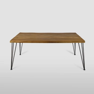 7pc Walker Acacia & Wicker Patio Dining Set Teak - Christopher Knight Home 4 7pc Walker Acacia & Wicker Patio Dining Set Teak - Christopher Knight Home - Image 2