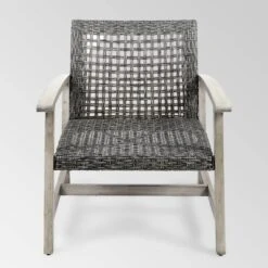 Hampton 2pk Wood & Wicker Mid-Century Club Chairs - Light Gray/Black - Christopher Knight Home -Outdoor Furniture Store GUEST eb48ec44 4d28 4a20 82f6 7bc908bc9152