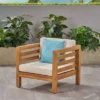 Oana Acacia Wood Club Chair - Christopher Knight Home
