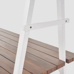 Huckleberry Rectangle Acacia Wood Patio Dining Table With Iron Plant Hanger Dark Brown/White - Christopher Knight Home -Outdoor Furniture Store GUEST ec091870 0a38 4681 a4ef 13ed99ffe55f