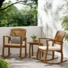 Selma 3pc Acacia Wood Rocking Chair W/ Cushion & Acacia Side Table - Teak - Christopher Knight Home -Outdoor Furniture Store GUEST ed184540 e9ca 41a1 959d 7045f0ff9c4c