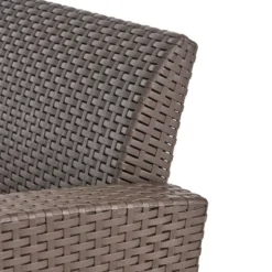 Bedrock 3pc Faux Wicker Chat Set With Fire Pit - Brown/Beige - Christopher Knight Home -Outdoor Furniture Store GUEST ed494e13 ec2e 40eb b242 c94953cd564f 1