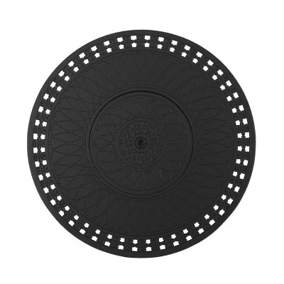 Amaya 5pc Outdoor 4 Wicker Swivel Chair & Fire Pit Set - Dark Brown/Beige/Matte Black - Christopher Knight Home 12 Amaya 5pc Outdoor 4 Wicker Swivel Chair & Fire Pit Set - Dark Brown/Beige/Matte Black - Christopher Knight Home - Image 10