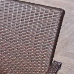 Baldwin 5pc Acacia Wood & Wicker Dining Set - Teak/Brown/Cream - Christopher Knight Home -Outdoor Furniture Store GUEST edc7e70b 6816 4798 993d 9f0aa803114a