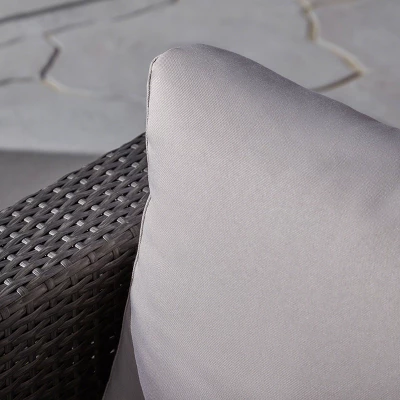 Santa Rosa 8pc Wicker & Aluminum Sofa Dining Set - Gray/Silver - Christopher Knight Home 4 Santa Rosa 8pc Wicker & Aluminum Sofa Dining Set - Gray/Silver - Christopher Knight Home - Image 2