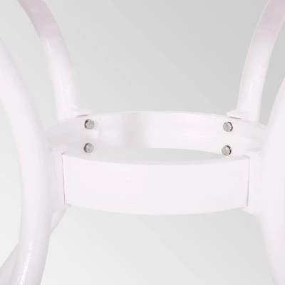 Phoenix Square Cast Aluminum Dining Table - White - Christopher Knight Home 5 Phoenix Square Cast Aluminum Dining Table - White - Christopher Knight Home - Image 3