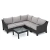 Antibes 6pc Wicker V-Shaped Sectional Sofa Set Gray/Silver - Christopher Knight Home -Outdoor Furniture Store GUEST ef4f0f18 dd71 4ad0 84b2 d2e0d18d6a3b