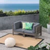 Oana 2pc Acacia Wood Modular Loveseat - Christopher Knight Home -Outdoor Furniture Store GUEST ef869015 f9ac 487d be52 2d2d447cf575