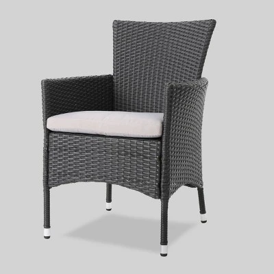 Linden 6pc Acacia Wood & Wicker Patio Dining Set - Gray - Christopher Knight Home 7 Linden 6pc Acacia Wood & Wicker Patio Dining Set - Gray - Christopher Knight Home - Image 5