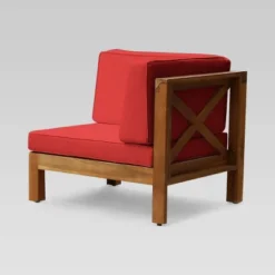 Brava 4pc Acacia Modular Sofa And Table Set - Teak/Red - Christopher Knight Home 8 Brava 4pc Acacia Modular Sofa And Table Set - Teak/Red - Christopher Knight Home -Outdoor Furniture Store GUEST f1b7d215 c548 4e6c 8bd3 2da47c6865d6