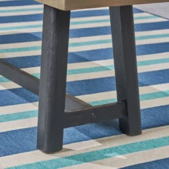 Baxley 6pc Acacia Dining Set With Bench - Sandblast Gray/Gray - Christopher Knight Home -Outdoor Furniture Store GUEST f1cc6df6 efac 4983 b640 b61dbaaf9793 1