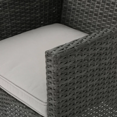 Cypress 4pk Wicker Dining Chairs - Gray/Light Gray - Christopher Knight Home 5 Cypress 4pk Wicker Dining Chairs - Gray/Light Gray - Christopher Knight Home - Image 3