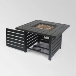 Rene Square 39.25" Iron Gas Fire Pit Matte Black - Christopher Knight Home 9 Rene Square 39.25" Iron Gas Fire Pit Matte Black - Christopher Knight Home -Outdoor Furniture Store GUEST f1e82f69 1160 4ce7 8cc4 7f4987db4e79