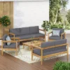5pc Magnolia Patio Acacia Wood 7 Seater Chat Set - Teak/Dark Gray - Christopher Knight Home 2 5pc Magnolia Patio Acacia Wood 7 Seater Chat Set - Teak/Dark Gray - Christopher Knight Home -Outdoor Furniture Store GUEST f261e020 ed81 4f5e a379 17d936af30b3