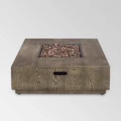 Wellington 40" Square Iron Gas Fire Pit With Tank Holder - Brown - Christopher Knight Home -Outdoor Furniture Store GUEST f3046a25 1141 4cbf 9072 8bd94cf9073a