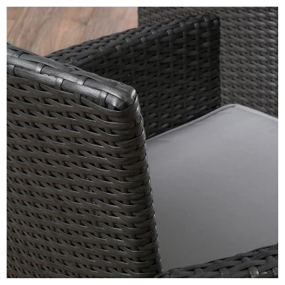 Capri 7pc Light Weight Concrete Patio Dining Set With Cushions - Gray - Christopher Knight Home 4 Capri 7pc Light Weight Concrete Patio Dining Set With Cushions - Gray - Christopher Knight Home - Image 2