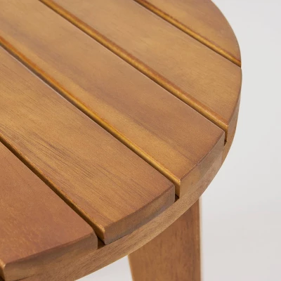 Chilian 2pc Acacia Wood Chair And Table Set - Teak/White - Christopher Knight Home 5 Chilian 2pc Acacia Wood Chair And Table Set - Teak/White - Christopher Knight Home - Image 3