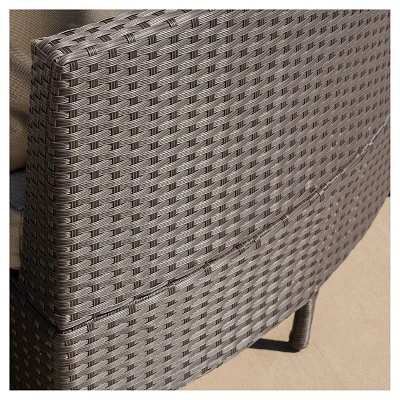 Newton 5pc Wicker Patio Lounge Set- Brown - Christopher Knight Home 5 Newton 5pc Wicker Patio Lounge Set- Brown - Christopher Knight Home - Image 3