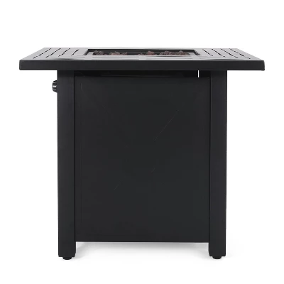 Elwick Outdoor 40000 BTU Iron Square Fire Pit Black - Christopher Knight Home 8 Elwick Outdoor 40000 BTU Iron Square Fire Pit Black - Christopher Knight Home - Image 6