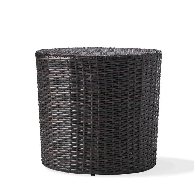 Keaton Wicker Barrel Side Table - Brown- Christopher Knight Home 3 Keaton Wicker Barrel Side Table - Brown- Christopher Knight Home