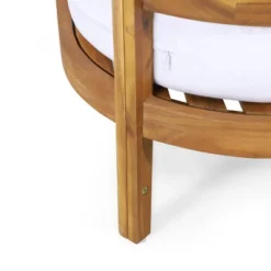 2pc Ellendale Outdoor Acacia Wood Loveseat & Coffee Table Teak/White - Christopher Knight Home -Outdoor Furniture Store GUEST f9949a95 193f 47d3 9ba8 e9433dcf5193