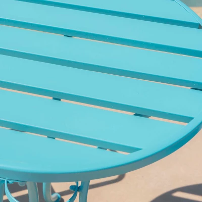 Colmar 3pc Cast Iron Patio Bistro Set - Christopher Knight Home 4 Colmar 3pc Cast Iron Patio Bistro Set - Christopher Knight Home - Image 2