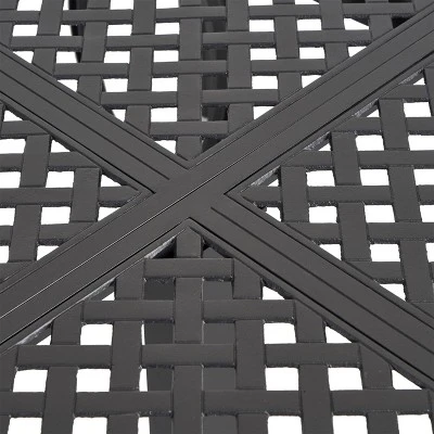 Aviary 9pc Aluminum Dining Set - Antique Matte Black - Christopher Knight Home 5 Aviary 9pc Aluminum Dining Set - Antique Matte Black - Christopher Knight Home - Image 3