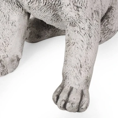 Concrete Adena Outdoor Dog Garden Statue - Antique White - Christopher Knight Home 10 Concrete Adena Outdoor Dog Garden Statue - Antique White - Christopher Knight Home - Image 8