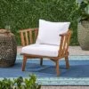 Solano Acacia Wood Club Chair Teak/ White - Christopher Knight Home 1 Solano Acacia Wood Club Chair Teak/ White - Christopher Knight Home -Outdoor Furniture Store GUEST fb4be864 34f0 4f99 81cd f46869ac0c2d