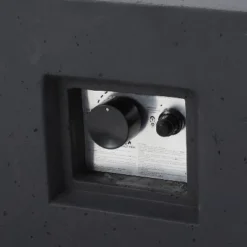 Aidan Outdoor 50000 BTU Light Weight Concrete Square Fire Pit Dark Gray - Christopher Knight Home