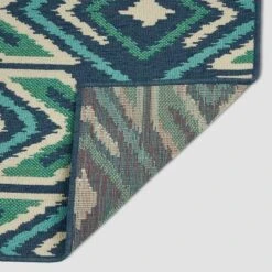 Myrtle Geometric Outdoor Rug Navy/Green - Christopher Knight Home 10 Myrtle Geometric Outdoor Rug Navy/Green - Christopher Knight Home -Outdoor Furniture Store GUEST fb516e15 7027 47d6 bc95 4285aea0fa26