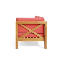 2pc Brava Outdoor Acacia Wood Right Arm Loveseat & Coffee Table With Cushion Teak/Red - Christopher Knight Home 14 2pc Brava Outdoor Acacia Wood Right Arm Loveseat & Coffee Table With Cushion Teak/Red - Christopher Knight Home -Outdoor Furniture Store GUEST fb704478 5afc 4eae 8d70 35cb74c389df