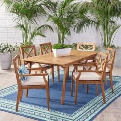 Mesa 7pc Acacia Wood Patio Dining Set - Christopher Knight Home -Outdoor Furniture Store GUEST fe779f22 1acf 4e2d 8b4d dd40c709de8c