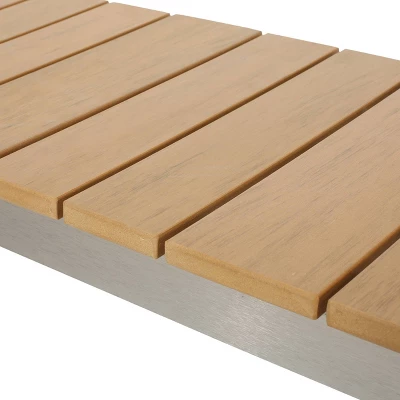 Cibola Outdoor Aluminum Dining Bench - Natural/Silver - Christopher Knight Home 8 Cibola Outdoor Aluminum Dining Bench - Natural/Silver - Christopher Knight Home - Image 6