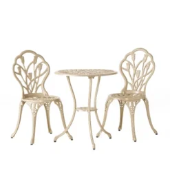 Nassau 3pc Cast Aluminum Patio Bistro Set - Sand - Christopher Knight Home 10 Nassau 3pc Cast Aluminum Patio Bistro Set - Sand - Christopher Knight Home -Outdoor Furniture Store GUEST fffe722e ae33 4d91 b5db 75f6eca2dada